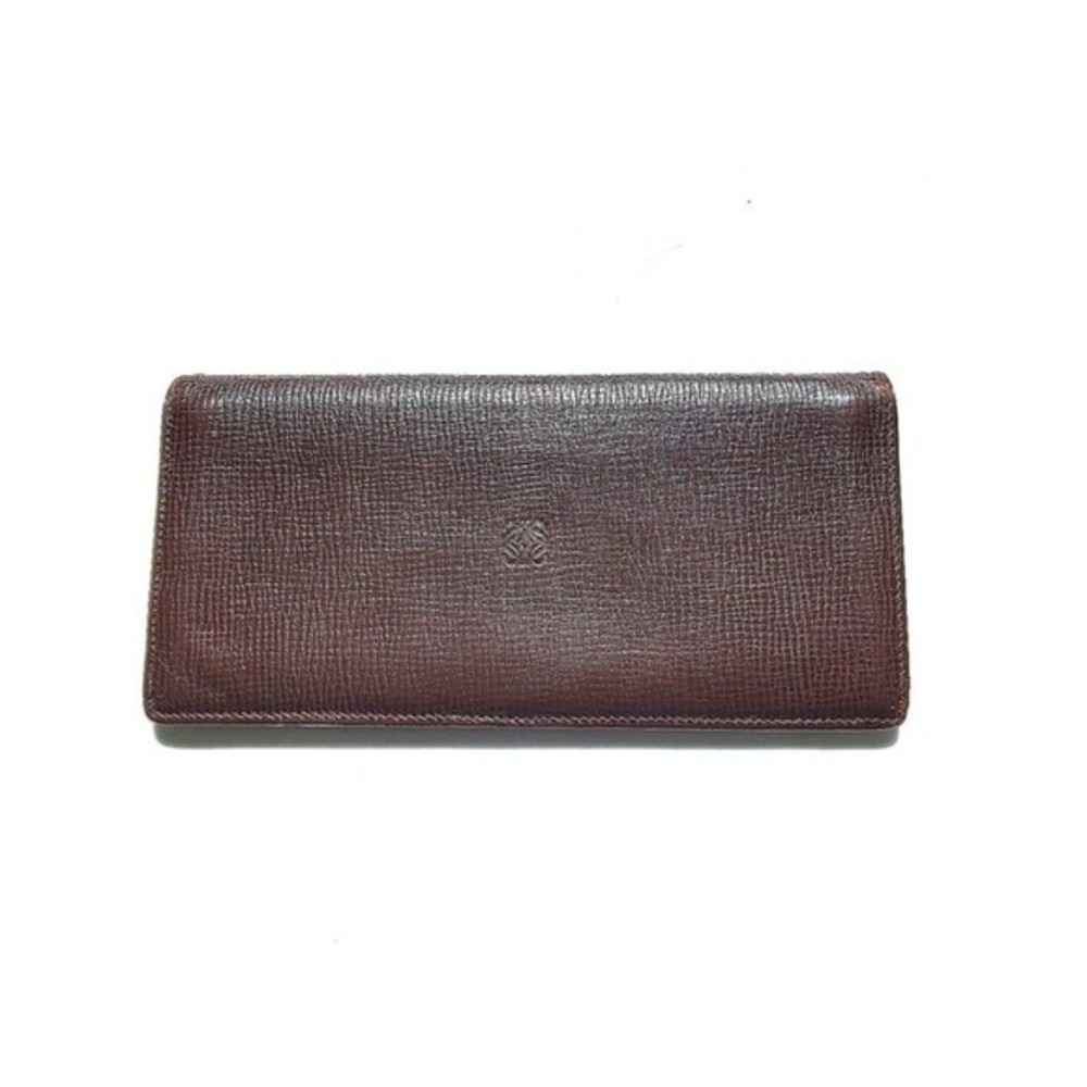 Loewe Wallet Long Slim Bifold Brown‎ Calf Leather Soft Quiet Luxury Minimalist